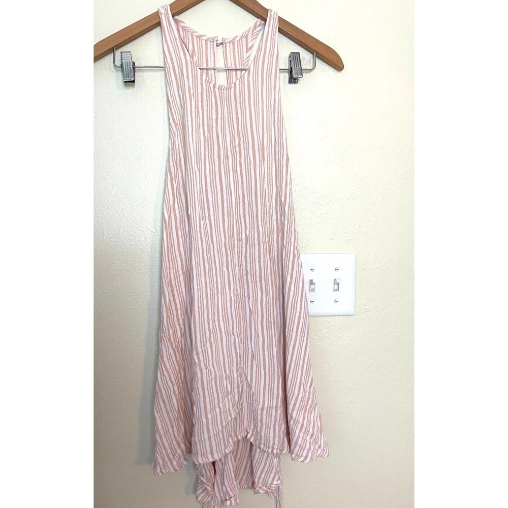 O'neill Blouse Women's Small Beach Striped Sleeveless Shirt Side Ties Flowy Top